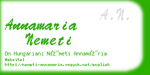 annamaria nemeti business card